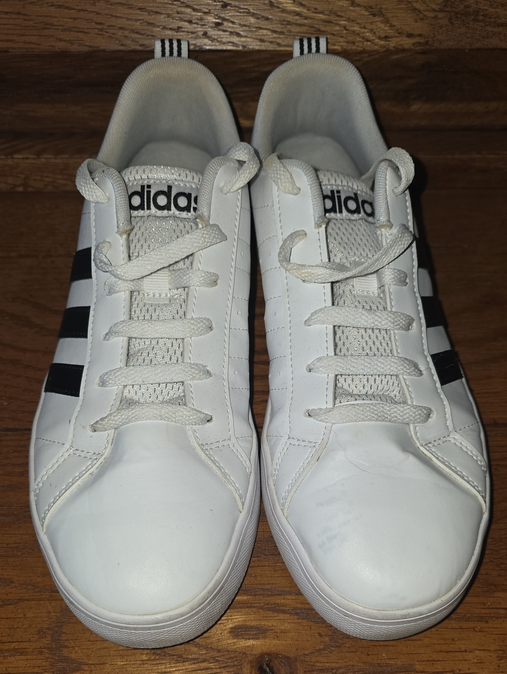 adidas Grand Court White Low-Top Sneakers with Black Stripes